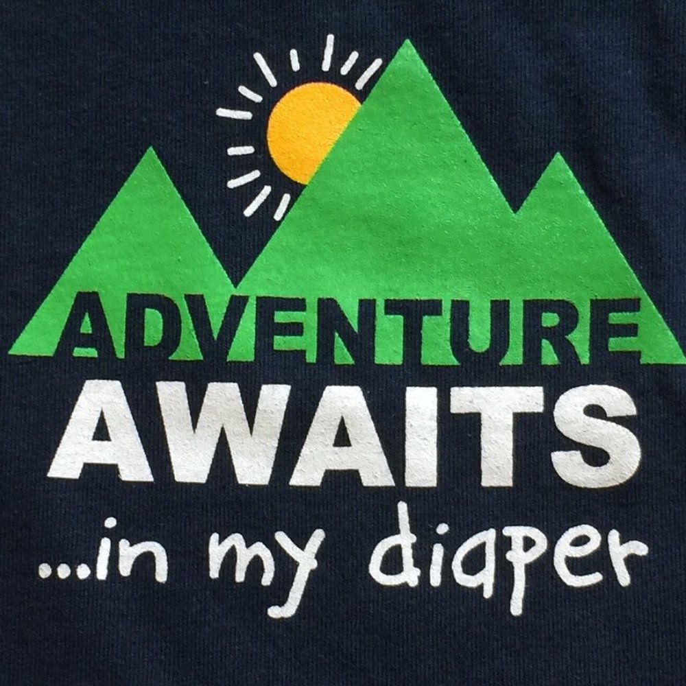 🇺🇸Adventure Awaits in My Diaper, Infant Tee, NWT